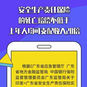 【科普】安全生产责任保险的死亡赔偿不低于上年人均可支配收入20倍