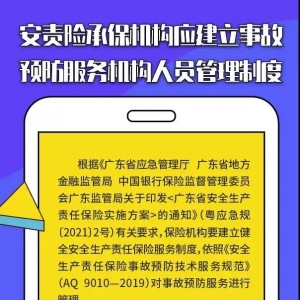 【科普】安责险承保机构应建立事故预防服务机构人员管理制度