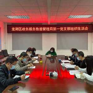 龙湖区政数局第一党支部召开年度组织生活会
