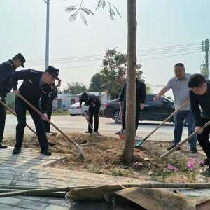 【政法动态】不负好春光 植树正当时——龙湖公安组织开展2023年义务植树活动