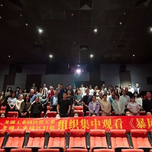 龙湖工业园区党工委、龙湖工业园区妇联组织观看电影《暴风》