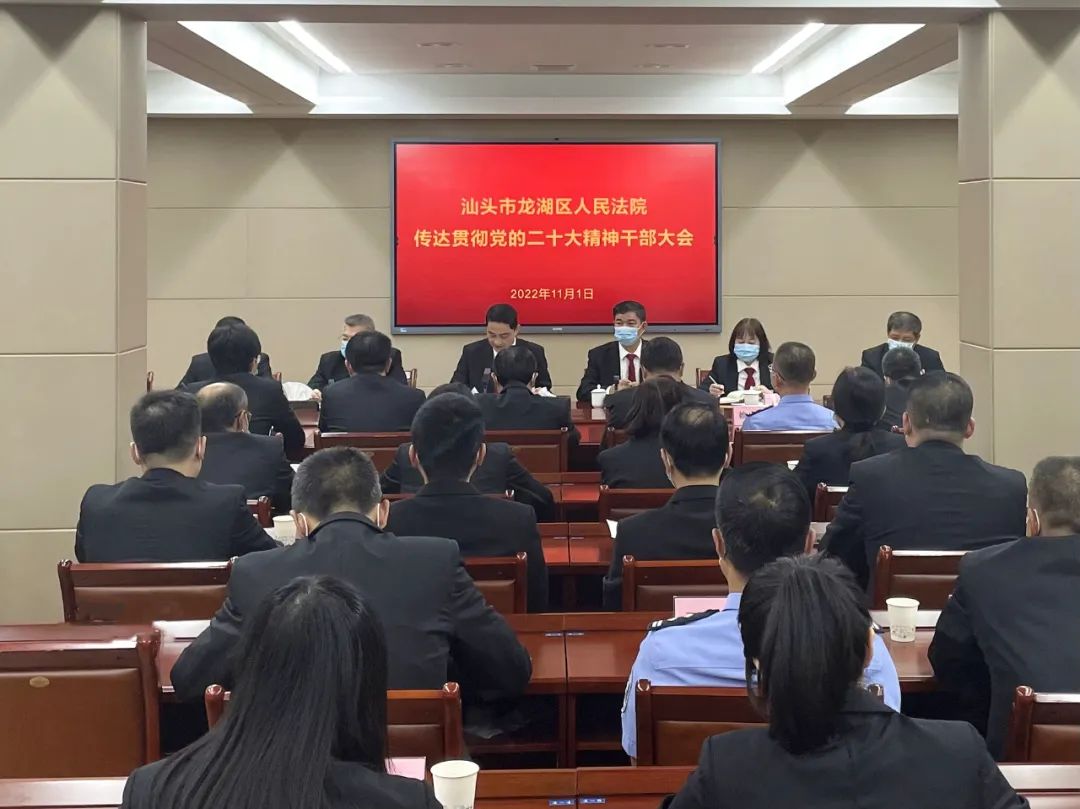 【政法动态】龙湖法院召开传达贯彻党的二十大精神大会