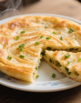 茶油葱油饼：层次丰富的酥脆美味