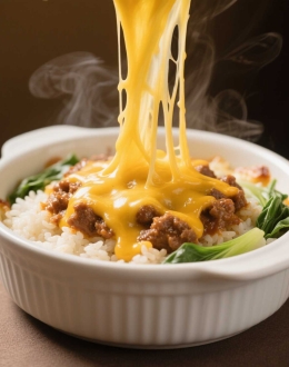 芝士瀑布焗饭：一口沦陷的拉丝狂欢
