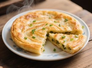茶油葱油饼：层次丰富的酥脆美味