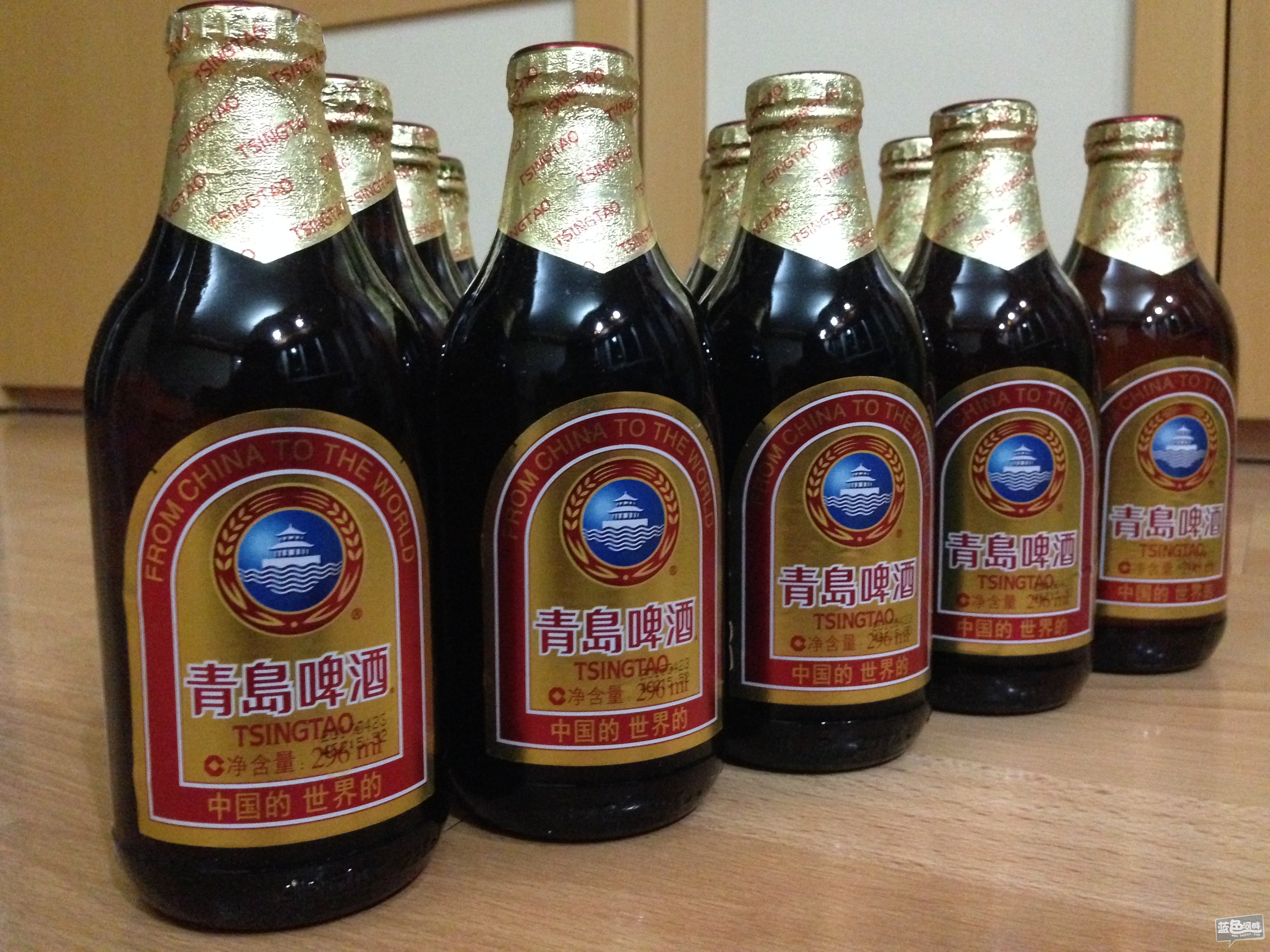 正宗青岛小棕瓶金质啤酒296ml瓶24箱